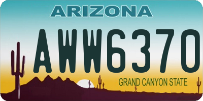 AZ license plate AWW6370