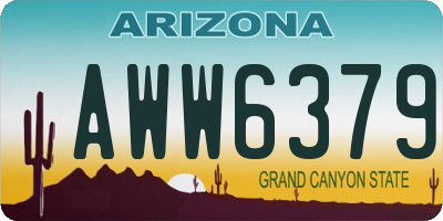 AZ license plate AWW6379