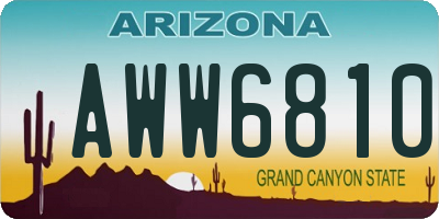 AZ license plate AWW6810