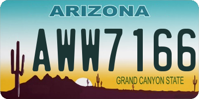 AZ license plate AWW7166