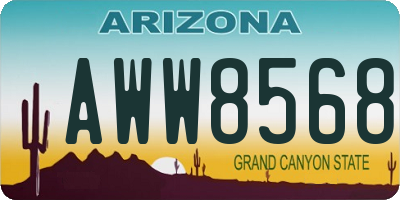AZ license plate AWW8568