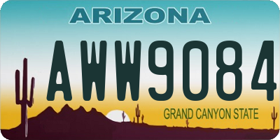AZ license plate AWW9084