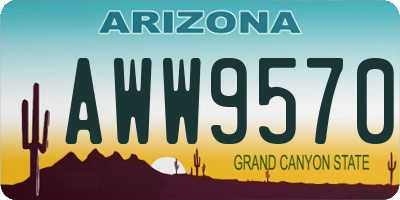 AZ license plate AWW9570