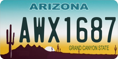 AZ license plate AWX1687