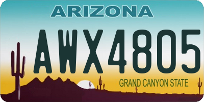 AZ license plate AWX4805