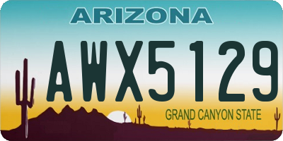 AZ license plate AWX5129