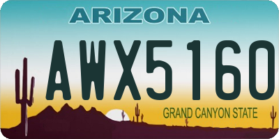 AZ license plate AWX5160