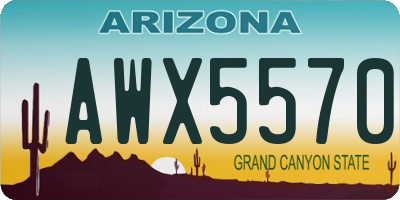 AZ license plate AWX5570