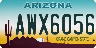 AZ license plate AWX6056
