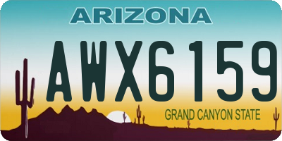 AZ license plate AWX6159