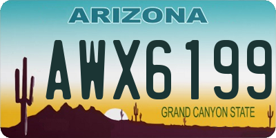 AZ license plate AWX6199
