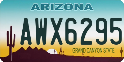 AZ license plate AWX6295