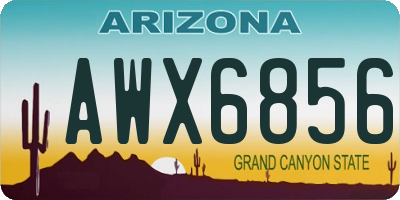 AZ license plate AWX6856
