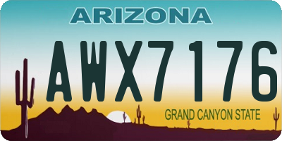 AZ license plate AWX7176