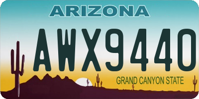 AZ license plate AWX9440
