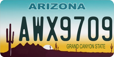 AZ license plate AWX9709
