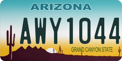 AZ license plate AWY1044