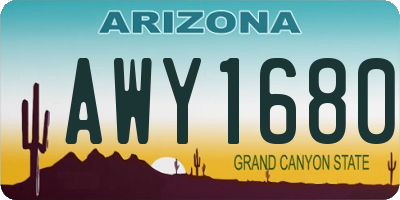 AZ license plate AWY1680