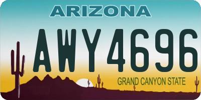 AZ license plate AWY4696