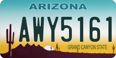 AZ license plate AWY5161