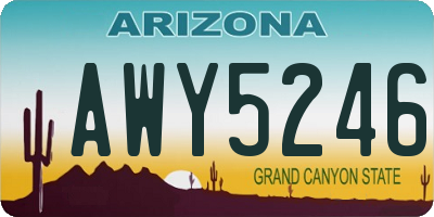 AZ license plate AWY5246