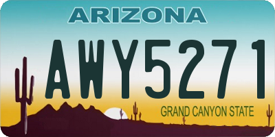 AZ license plate AWY5271