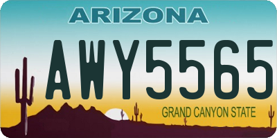 AZ license plate AWY5565