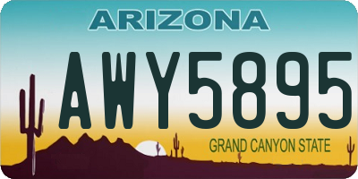 AZ license plate AWY5895