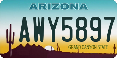 AZ license plate AWY5897