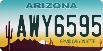 AZ license plate AWY6595