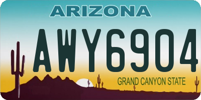 AZ license plate AWY6904