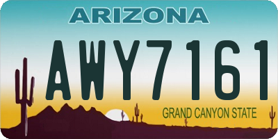 AZ license plate AWY7161