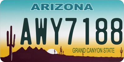 AZ license plate AWY7188