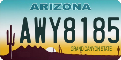 AZ license plate AWY8185