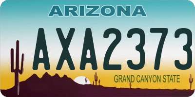 AZ license plate AXA2373
