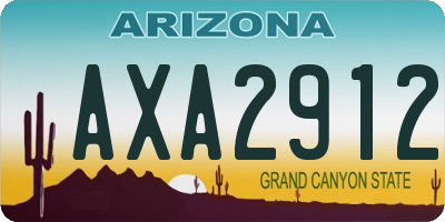 AZ license plate AXA2912