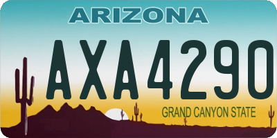 AZ license plate AXA4290