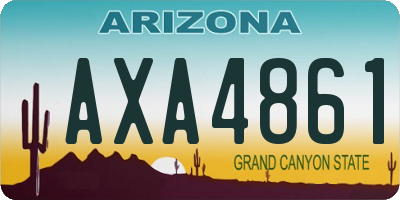 AZ license plate AXA4861
