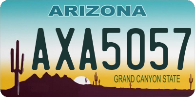 AZ license plate AXA5057