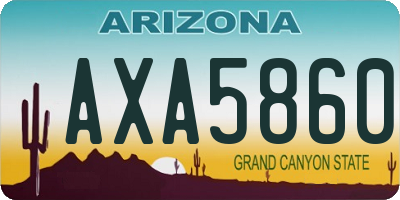 AZ license plate AXA5860