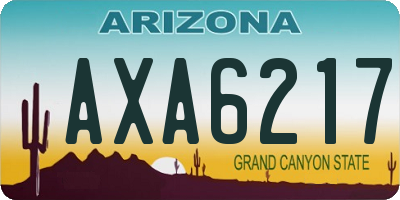 AZ license plate AXA6217