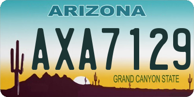 AZ license plate AXA7129