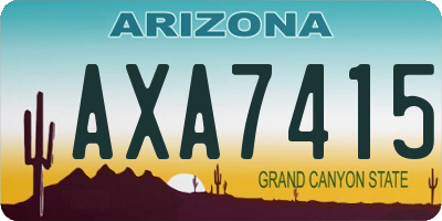 AZ license plate AXA7415