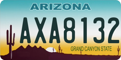 AZ license plate AXA8132