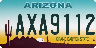 AZ license plate AXA9112