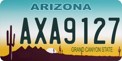 AZ license plate AXA9127