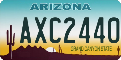 AZ license plate AXC2440
