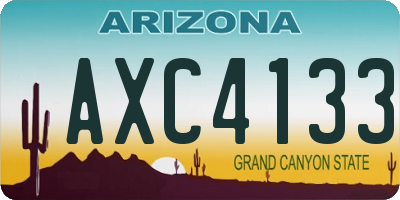 AZ license plate AXC4133