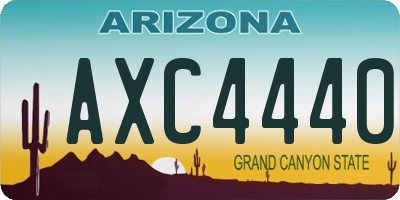 AZ license plate AXC4440