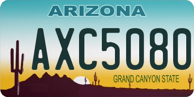 AZ license plate AXC5080
